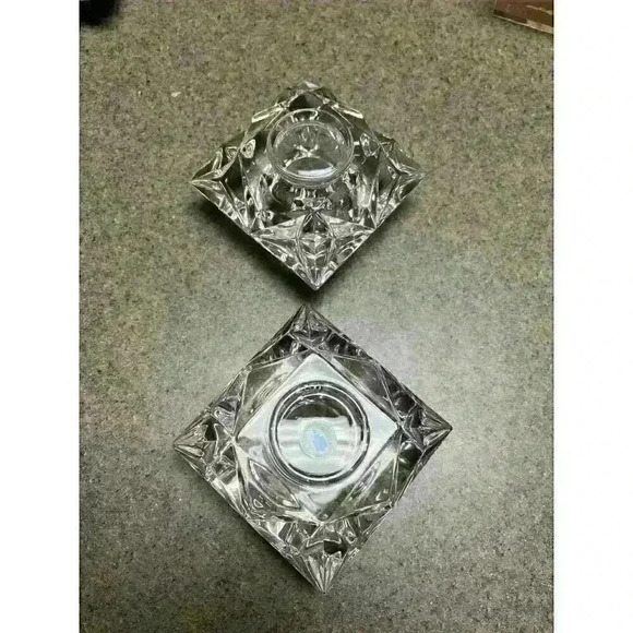 Crystal PartyLite Quad Prism votive candle holders - Picture 3 of 4